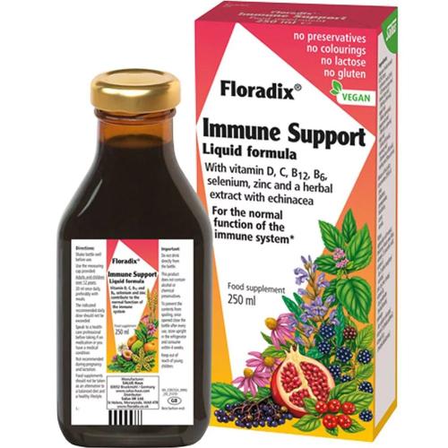 Floradix Immune Support Liquid Formula Συμπλήρωμα Διατροφής Εκχυλίσματος Φυτών Πλούσιο σε Βιταμίνες για Ενίσχυση του Ανοσοποιητικού 250ml